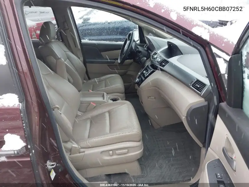 5FNRL5H60CB072522 2012 Honda Odyssey Exl