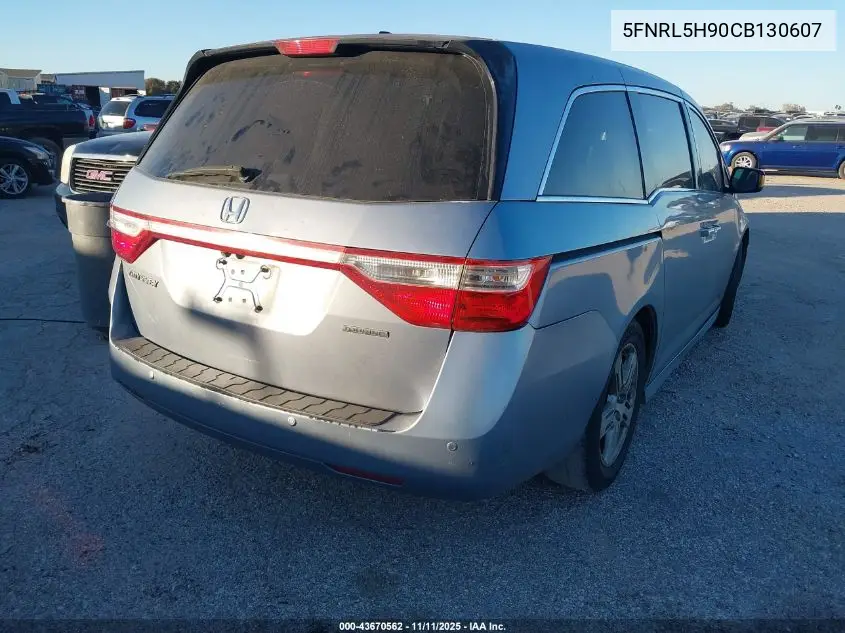5FNRL5H90CB130607 2012 Honda Odyssey Touring/Touring Elite