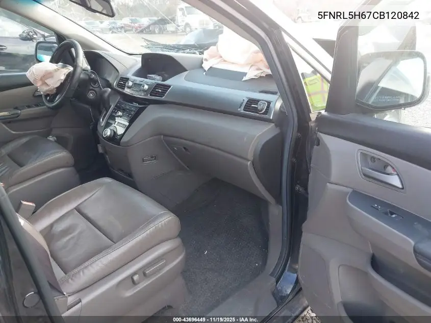5FNRL5H67CB120842 2012 Honda Odyssey Ex-L