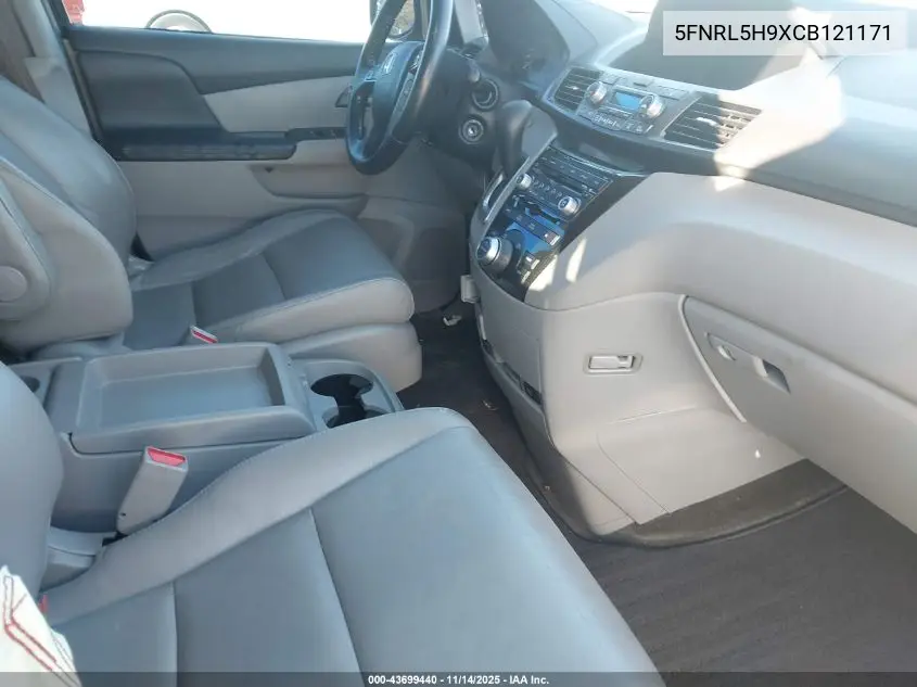 5FNRL5H9XCB121171 2012 Honda Odyssey Touring/Touring Elite
