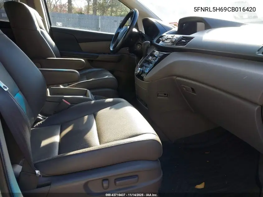 5FNRL5H69CB016420 2012 Honda Odyssey Ex-L