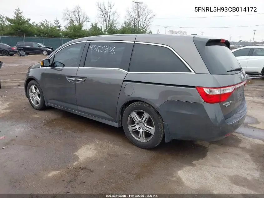 5FNRL5H93CB014172 2012 Honda Odyssey Touring/Touring Elite