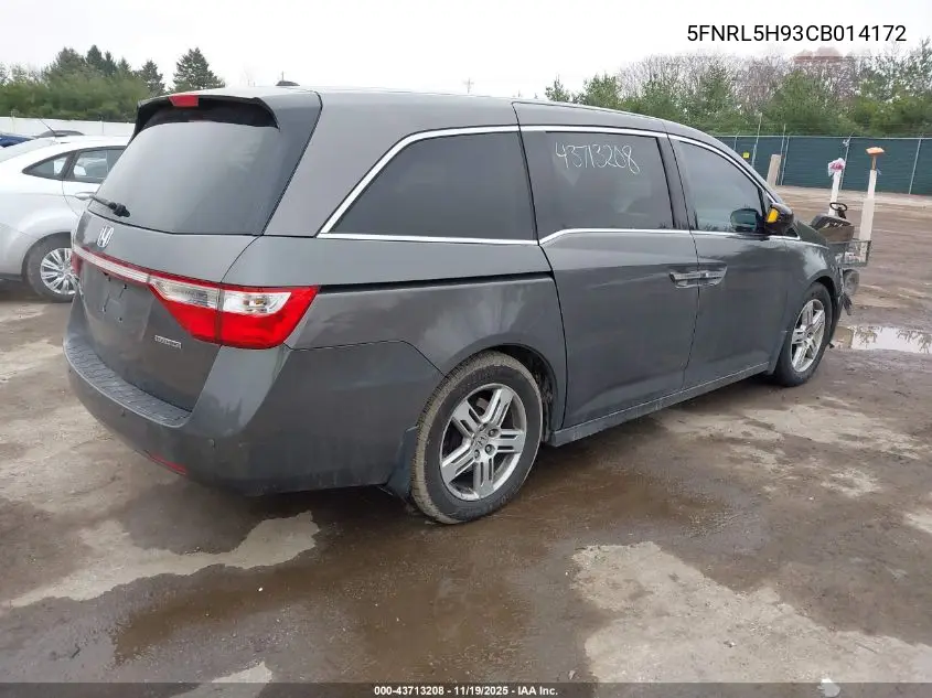 5FNRL5H93CB014172 2012 Honda Odyssey Touring/Touring Elite
