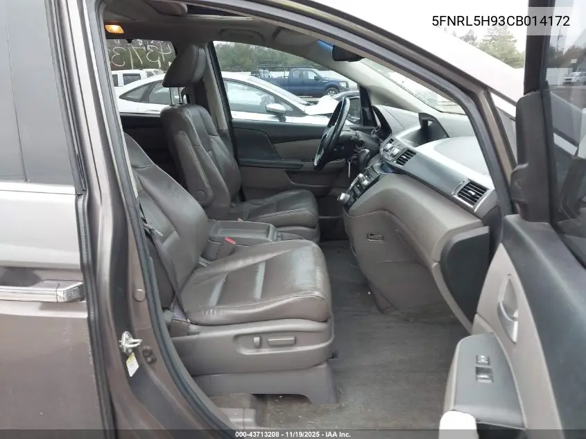 5FNRL5H93CB014172 2012 Honda Odyssey Touring/Touring Elite