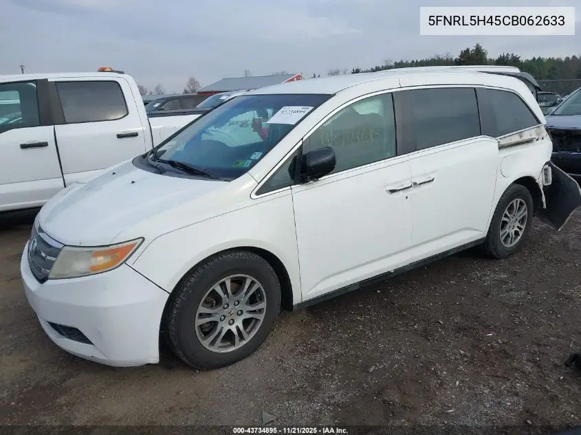 5FNRL5H45CB062633 2012 Honda Odyssey Ex