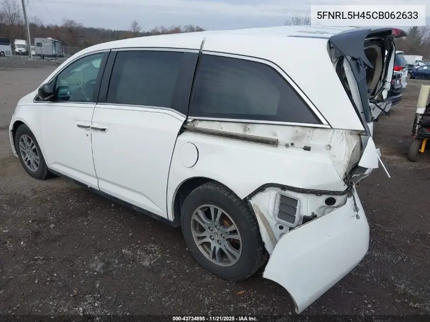 5FNRL5H45CB062633 2012 Honda Odyssey Ex