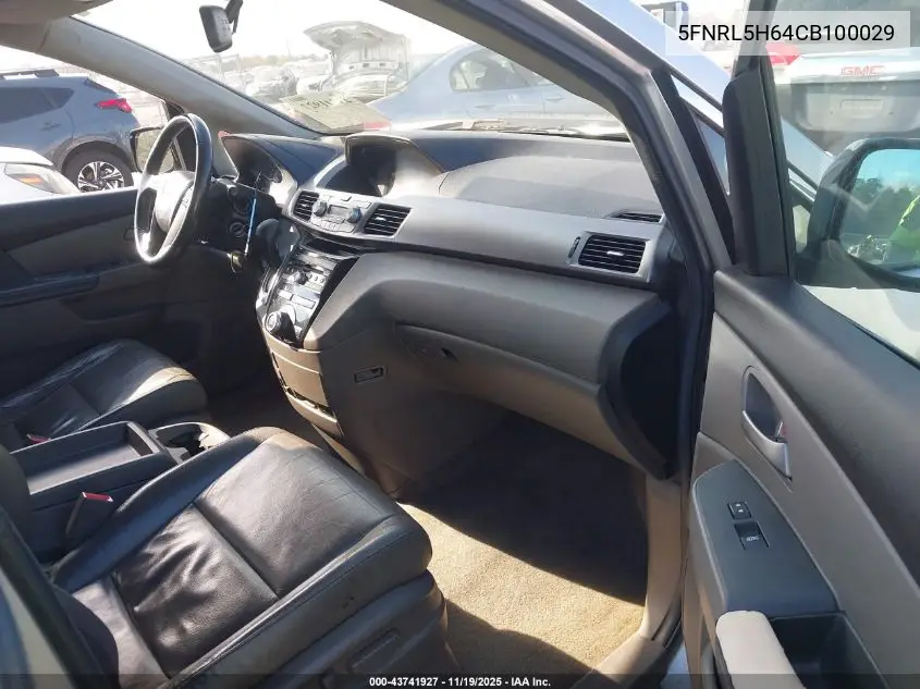 5FNRL5H64CB100029 2012 Honda Odyssey Ex-L