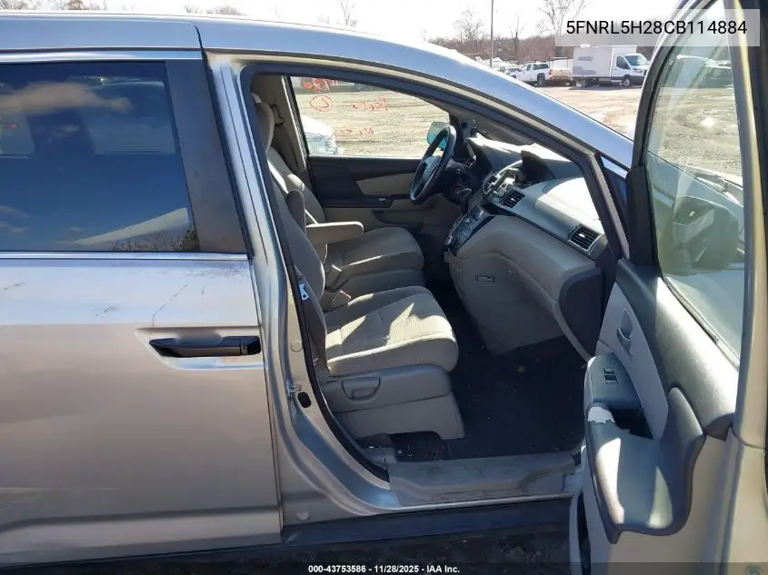 5FNRL5H28CB114884 2012 Honda Odyssey Lx