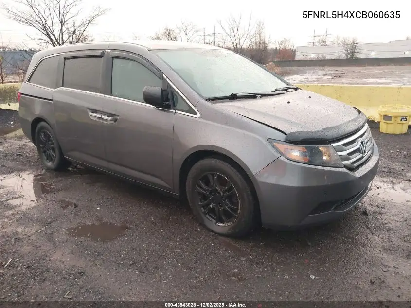 5FNRL5H4XCB060635 2012 Honda Odyssey Ex