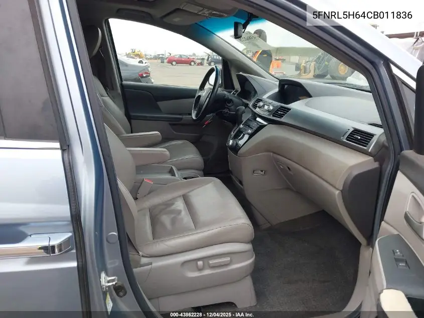 5FNRL5H64CB011836 2012 Honda Odyssey Ex-L