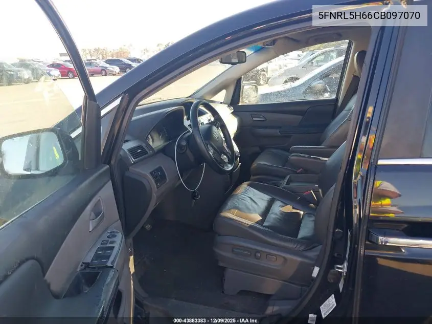 5FNRL5H66CB097070 2012 Honda Odyssey Ex-L