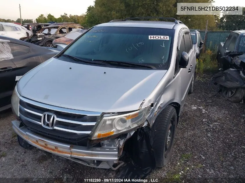 2013 Honda Odyssey Lx VIN: 5FNRL5H21DB502234 Lot: 11152280