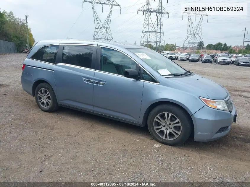 2013 Honda Odyssey Ex-L VIN: 5FNRL5H61DB069324 Lot: 40312095