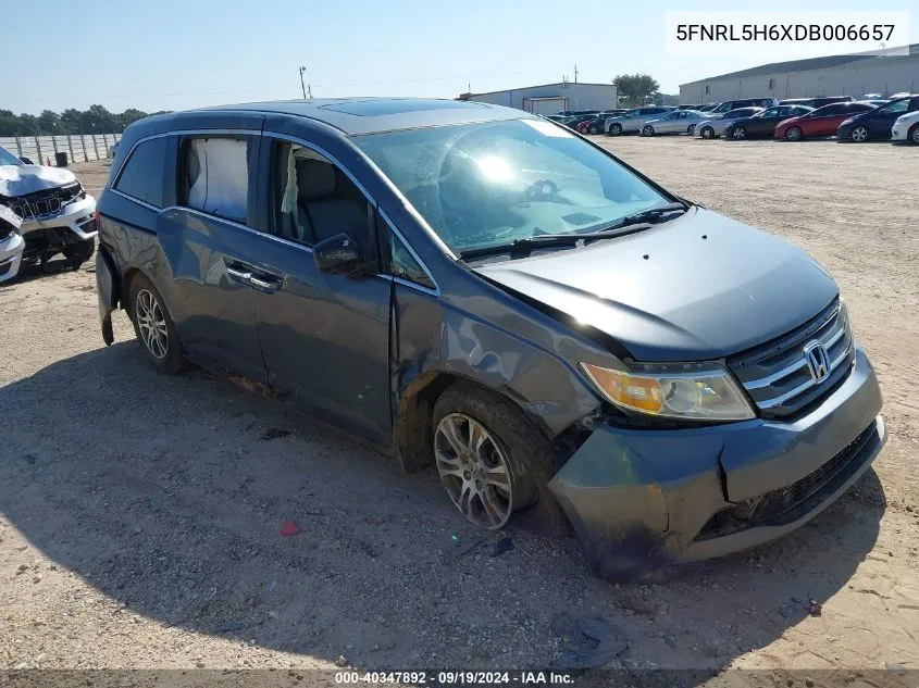 2013 Honda Odyssey Ex-L VIN: 5FNRL5H6XDB006657 Lot: 40347892