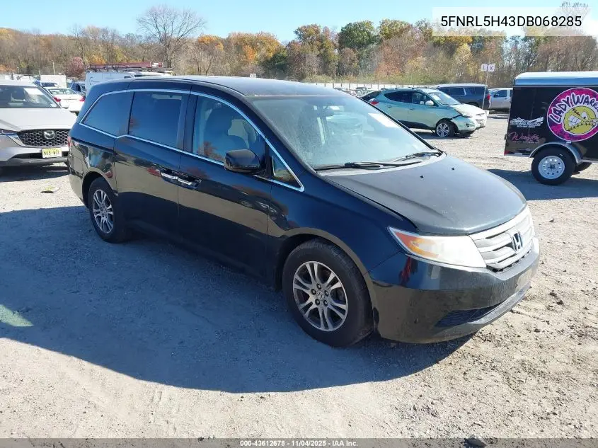 5FNRL5H43DB068285 2013 Honda Odyssey Ex