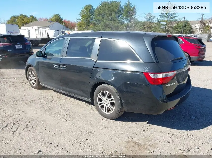 5FNRL5H43DB068285 2013 Honda Odyssey Ex