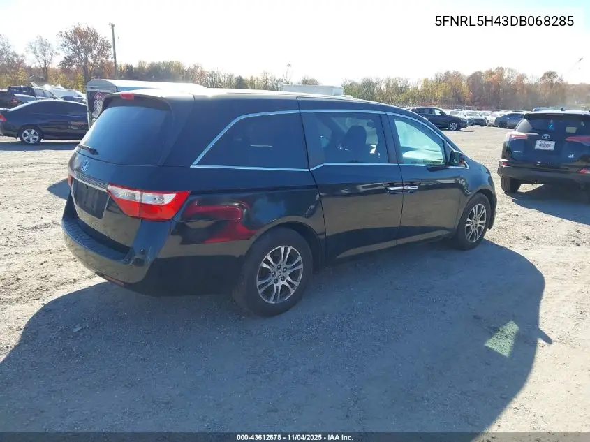5FNRL5H43DB068285 2013 Honda Odyssey Ex