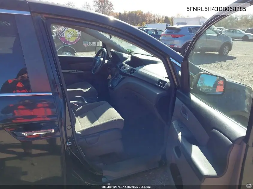 5FNRL5H43DB068285 2013 Honda Odyssey Ex