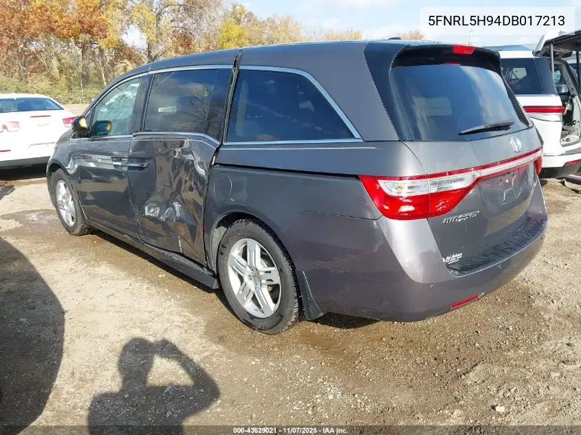 5FNRL5H94DB017213 2013 Honda Odyssey Touring/Touring Elite
