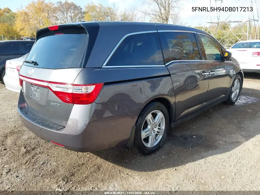 5FNRL5H94DB017213 2013 Honda Odyssey Touring/Touring Elite