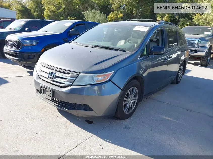 5FNRL5H45DB014602 2013 Honda Odyssey Ex
