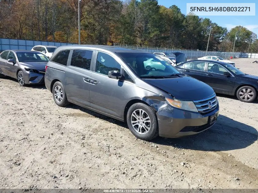 5FNRL5H68DB032271 2013 Honda Odyssey Ex-L