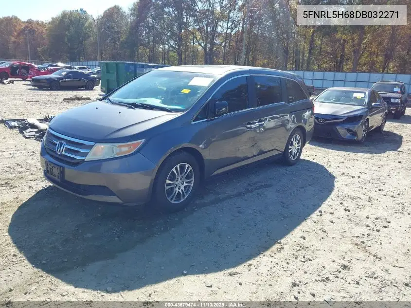 5FNRL5H68DB032271 2013 Honda Odyssey Ex-L