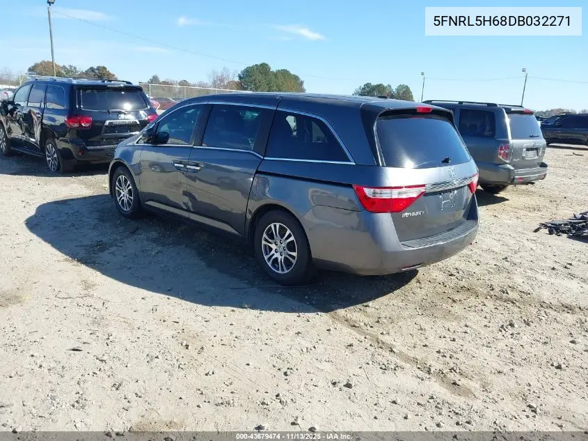 5FNRL5H68DB032271 2013 Honda Odyssey Ex-L