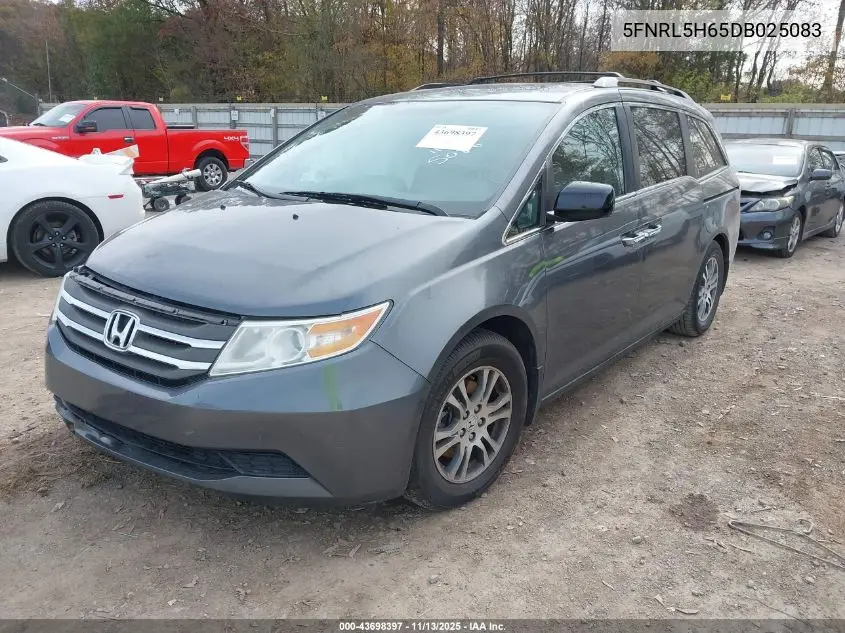 5FNRL5H65DB025083 2013 Honda Odyssey Ex-L