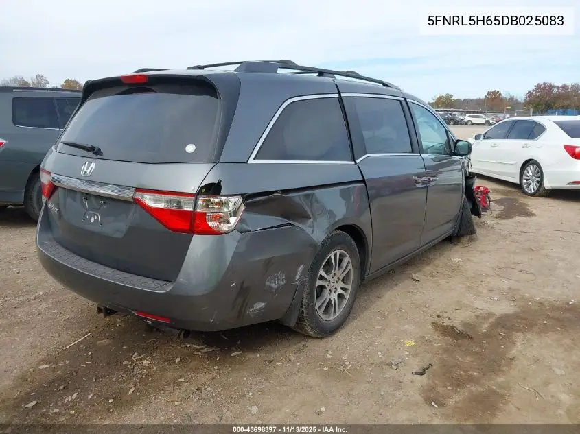 5FNRL5H65DB025083 2013 Honda Odyssey Ex-L