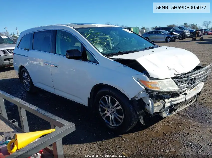 5FNRL5H69DB005077 2013 Honda Odyssey Ex-L