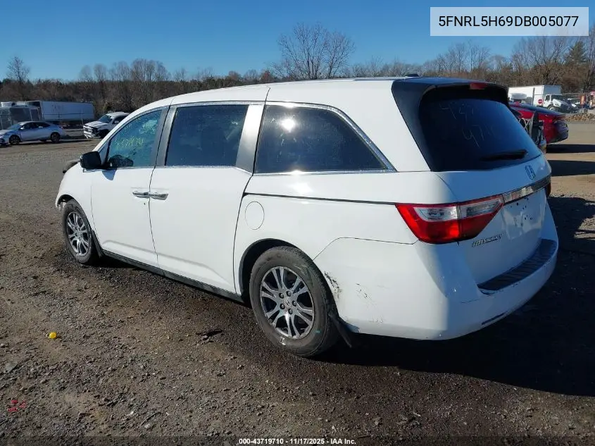 5FNRL5H69DB005077 2013 Honda Odyssey Ex-L