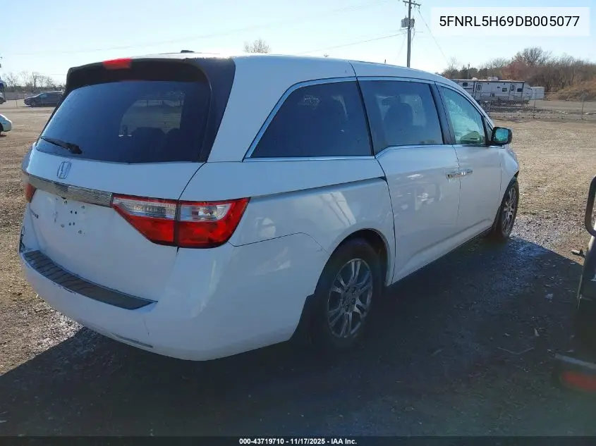 5FNRL5H69DB005077 2013 Honda Odyssey Ex-L