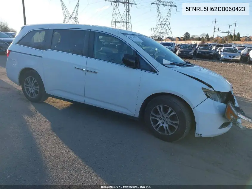 5FNRL5H62DB060423 2013 Honda Odyssey Ex-L