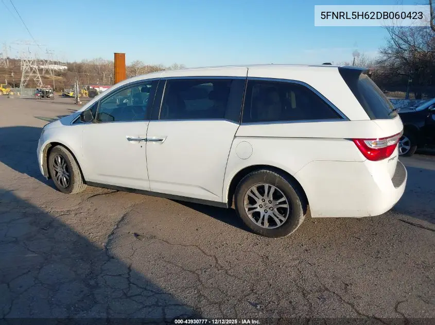 5FNRL5H62DB060423 2013 Honda Odyssey Ex-L