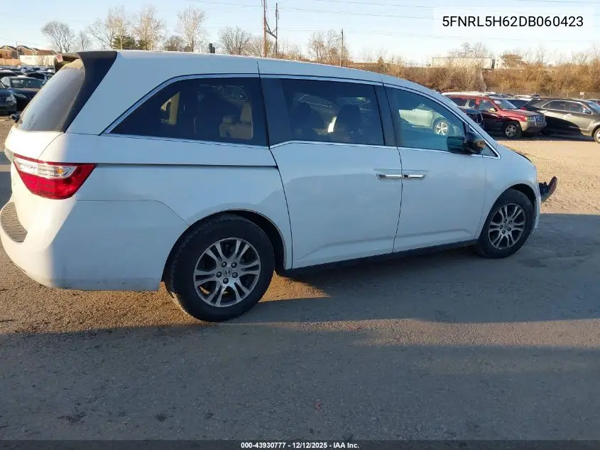 5FNRL5H62DB060423 2013 Honda Odyssey Ex-L