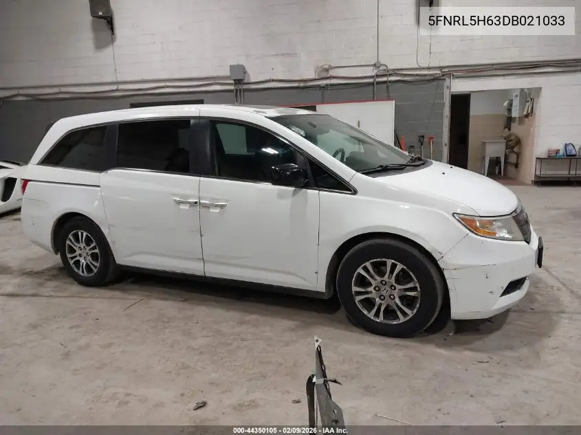 5FNRL5H63DB021033 2013 Honda Odyssey Ex-L