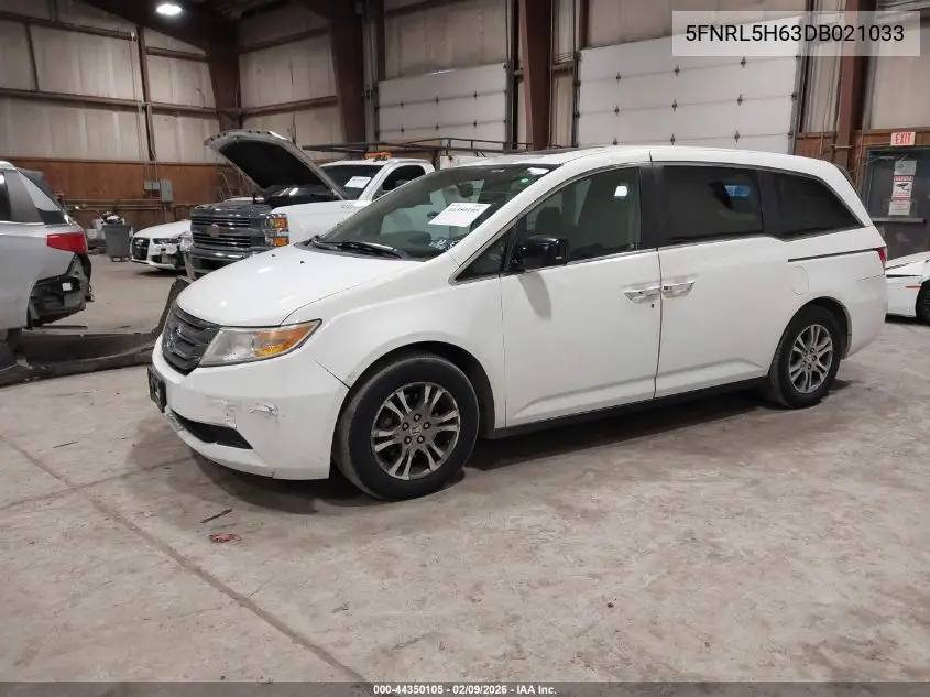 5FNRL5H63DB021033 2013 Honda Odyssey Ex-L