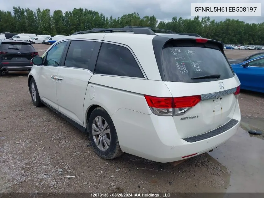 5FNRL5H61EB508197 2014 Honda Odyssey Ex-L