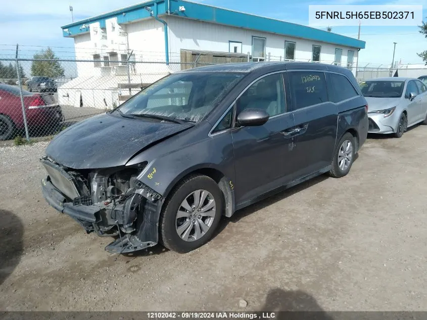 2014 Honda Odyssey VIN: 5FNRL5H65EB502371 Lot: 12102042