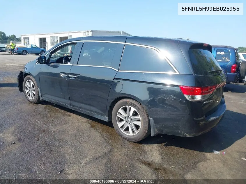 2014 Honda Odyssey Touring/Touring Elite VIN: 5FNRL5H99EB025955 Lot: 40193086