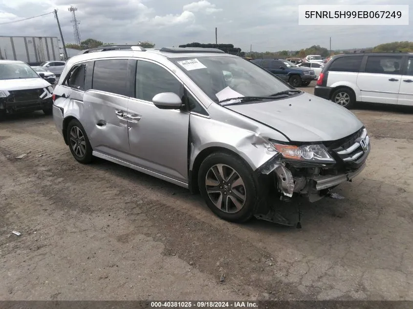 2014 Honda Odyssey Touring/Touring Elite VIN: 5FNRL5H99EB067249 Lot: 40381025