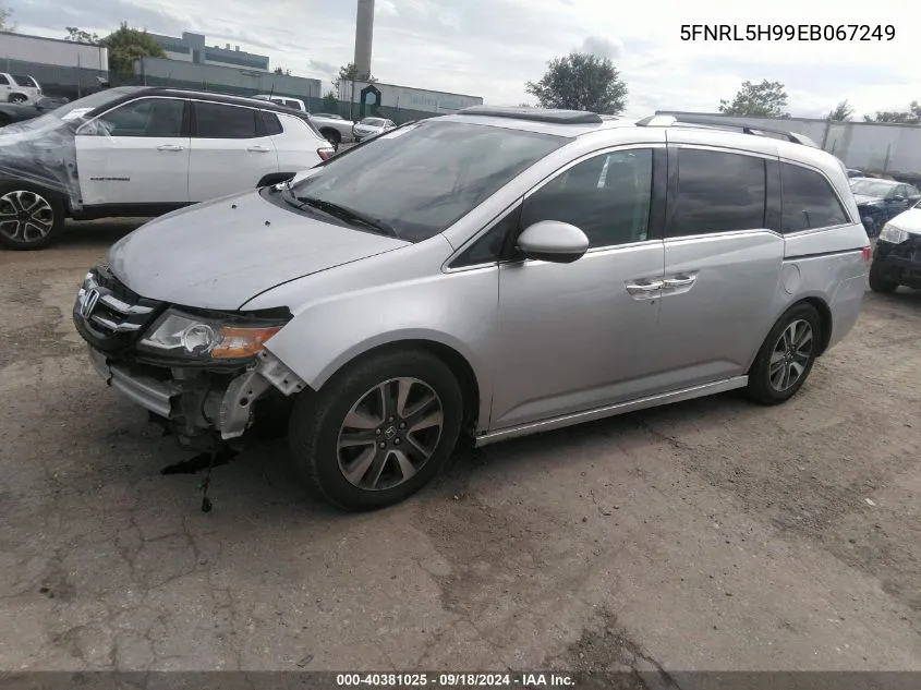 2014 Honda Odyssey Touring/Touring Elite VIN: 5FNRL5H99EB067249 Lot: 40381025