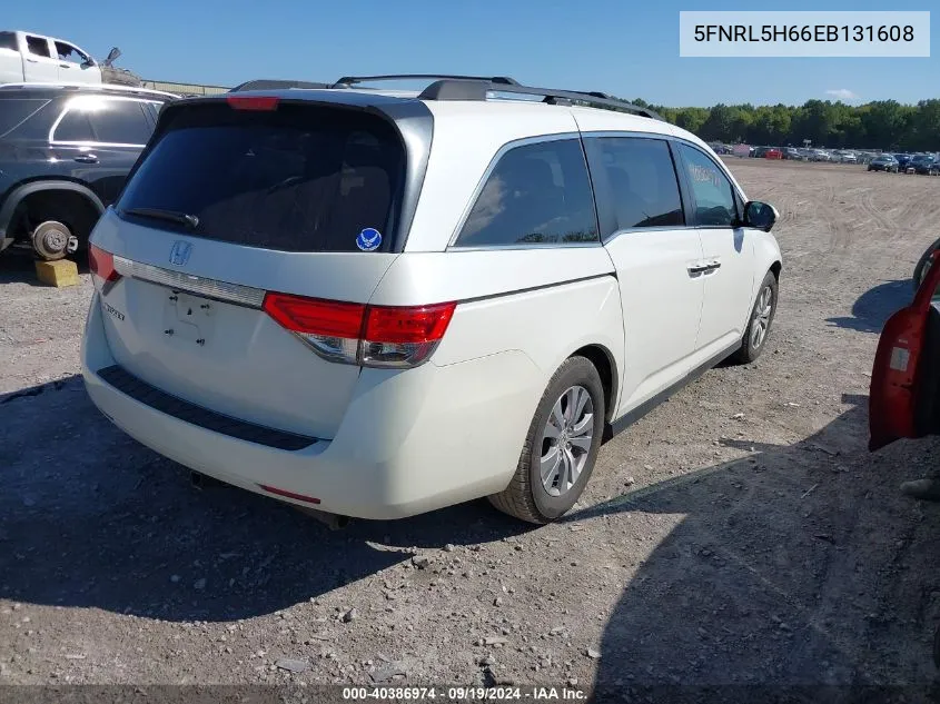 5FNRL5H66EB131608 2014 Honda Odyssey Ex-L