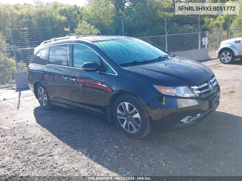 2014 Honda Odyssey Touring/Touring Elite VIN: 5FNRL5H9XEB051772 Lot: 40405915