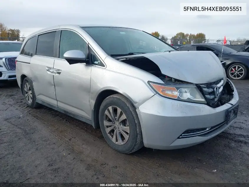 5FNRL5H4XEB095551 2014 Honda Odyssey Ex