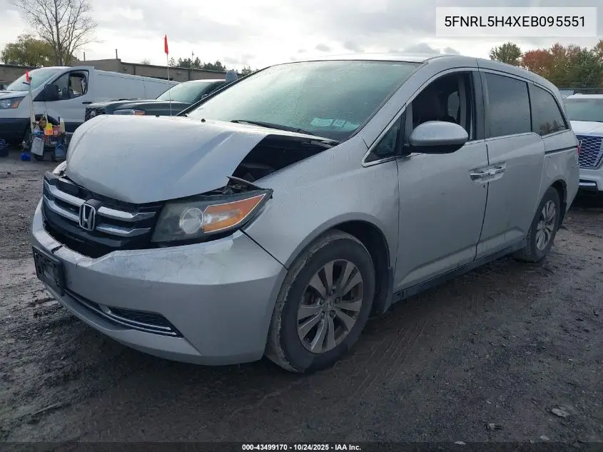 5FNRL5H4XEB095551 2014 Honda Odyssey Ex