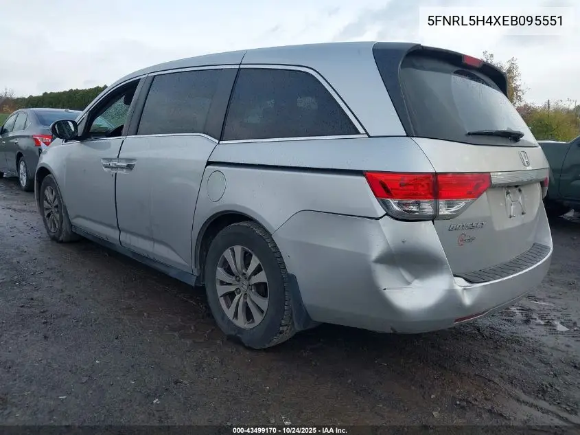 5FNRL5H4XEB095551 2014 Honda Odyssey Ex