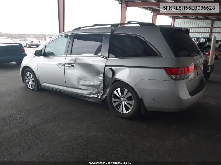 5FNRL5H65EB086628 2014 Honda Odyssey Ex-L