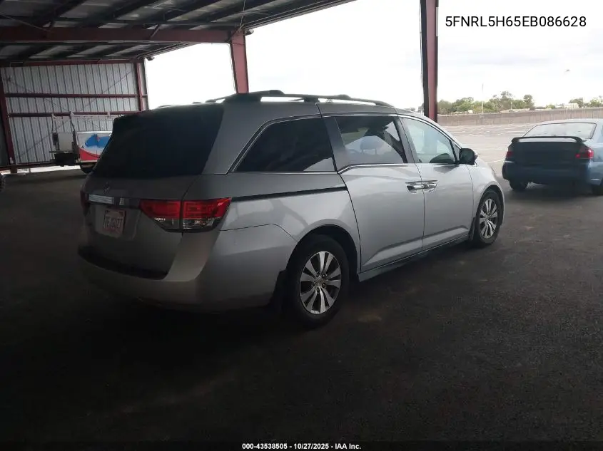 5FNRL5H65EB086628 2014 Honda Odyssey Ex-L